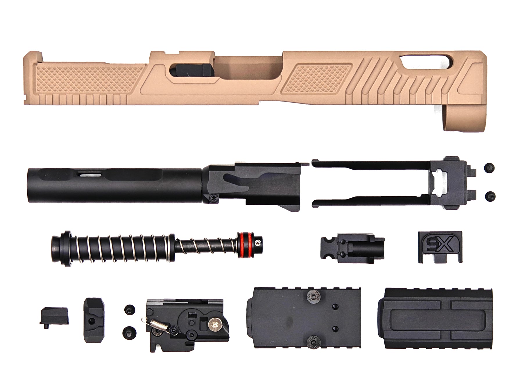NineX19 Vapor Ported MOS Aluminium Slide Set For Tokyo Marui G17 Gen.5 GBB Pistol