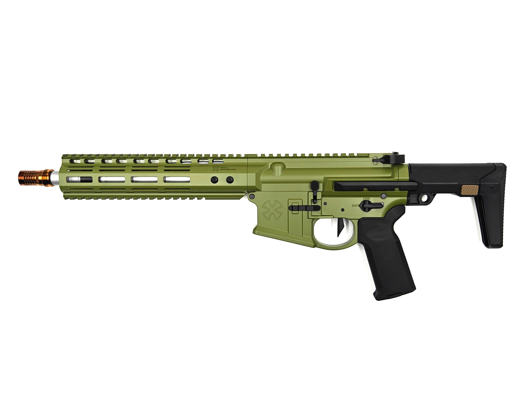 NOVESKE GHETTO BLASTER NHR-9 10.5" Gen.2 MWS GBB Rifle(FDE,SG,BG)By EMG (Evike Manufacturing Group)