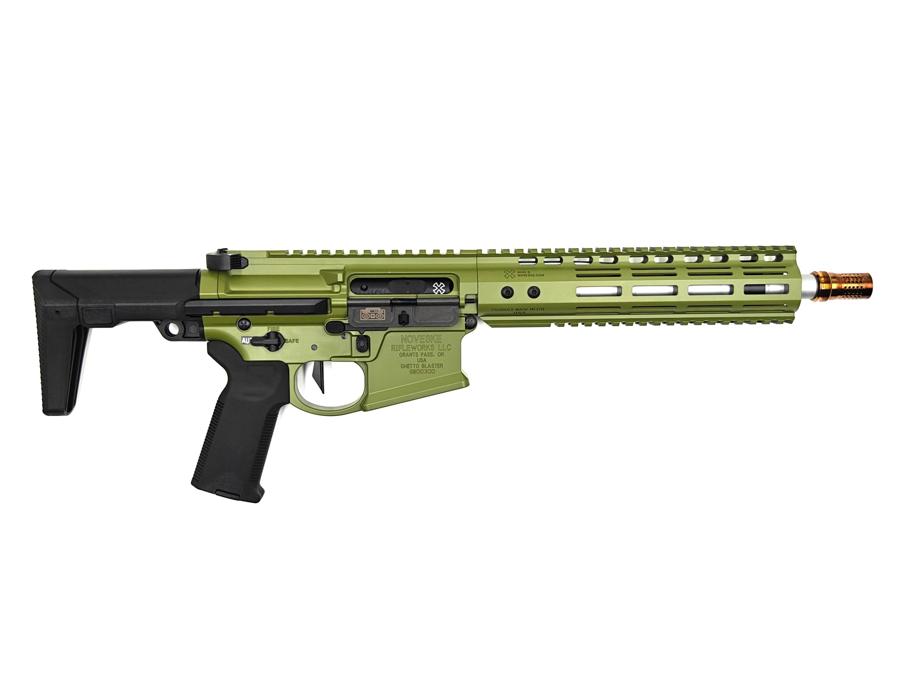 NOVESKE GHETTO BLASTER NHR-9 10.5" Gen.2 MWS GBB Rifle(FDE,SG,BG)By EMG (Evike Manufacturing Group)