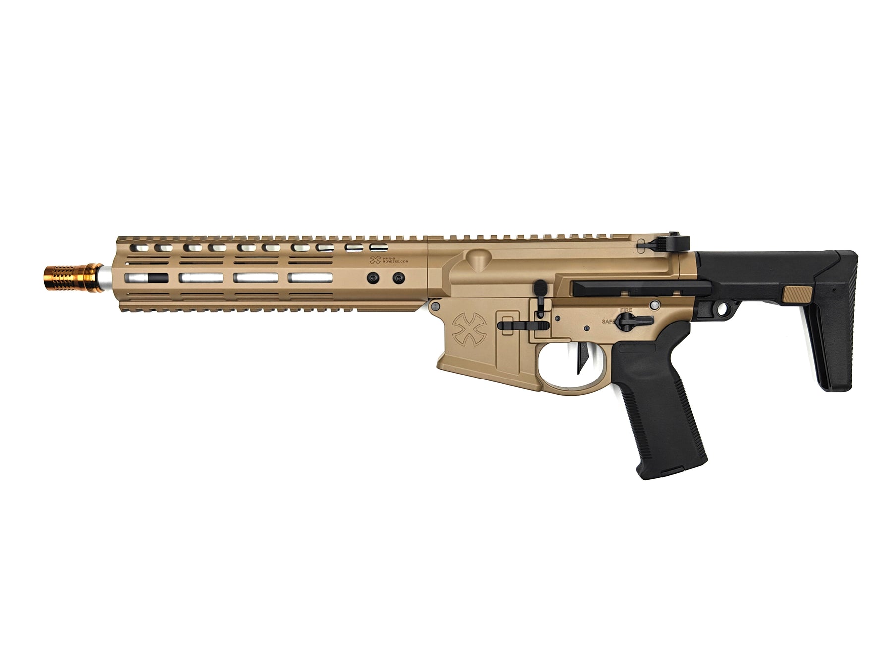 NOVESKE GHETTO BLASTER NHR-9 10.5" Gen.2 MWS GBB Rifle(FDE,SG,BG)By EMG (Evike Manufacturing Group)