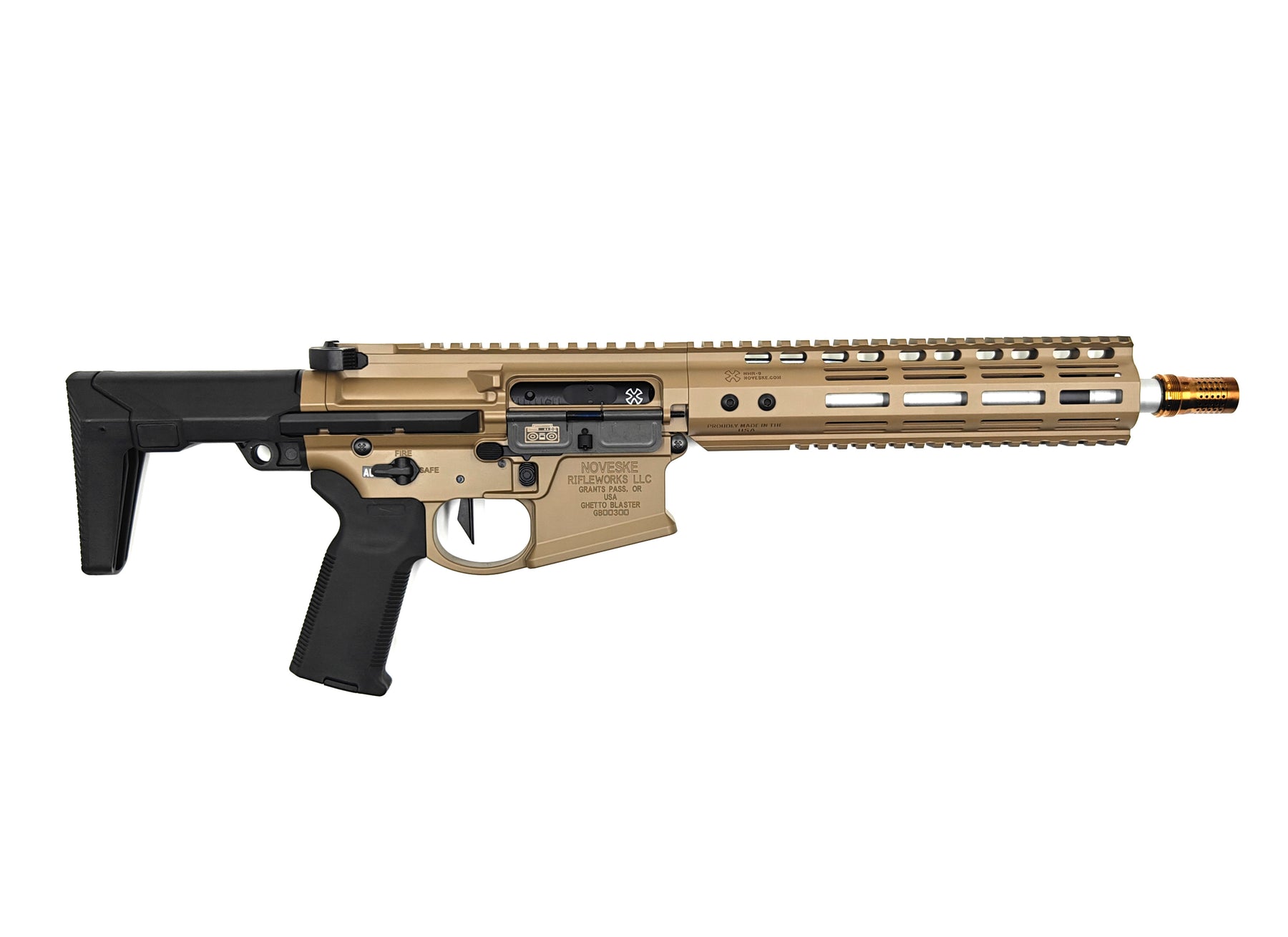 NOVESKE GHETTO BLASTER NHR-9 10.5" Gen.2 MWS GBB Rifle(FDE,SG,BG)By EMG (Evike Manufacturing Group)
