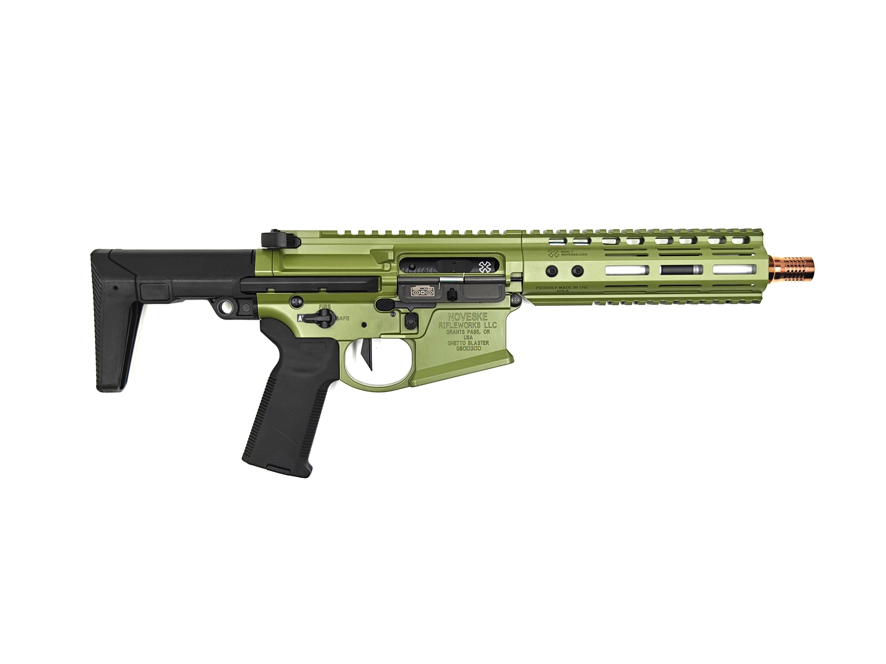 NOVESKE GHETTO BLASTER NHR-7 7.94" Gen.2 MWS GBB Rifle(FDE,SG,BG)By EMG (Evike Manufacturing Group)