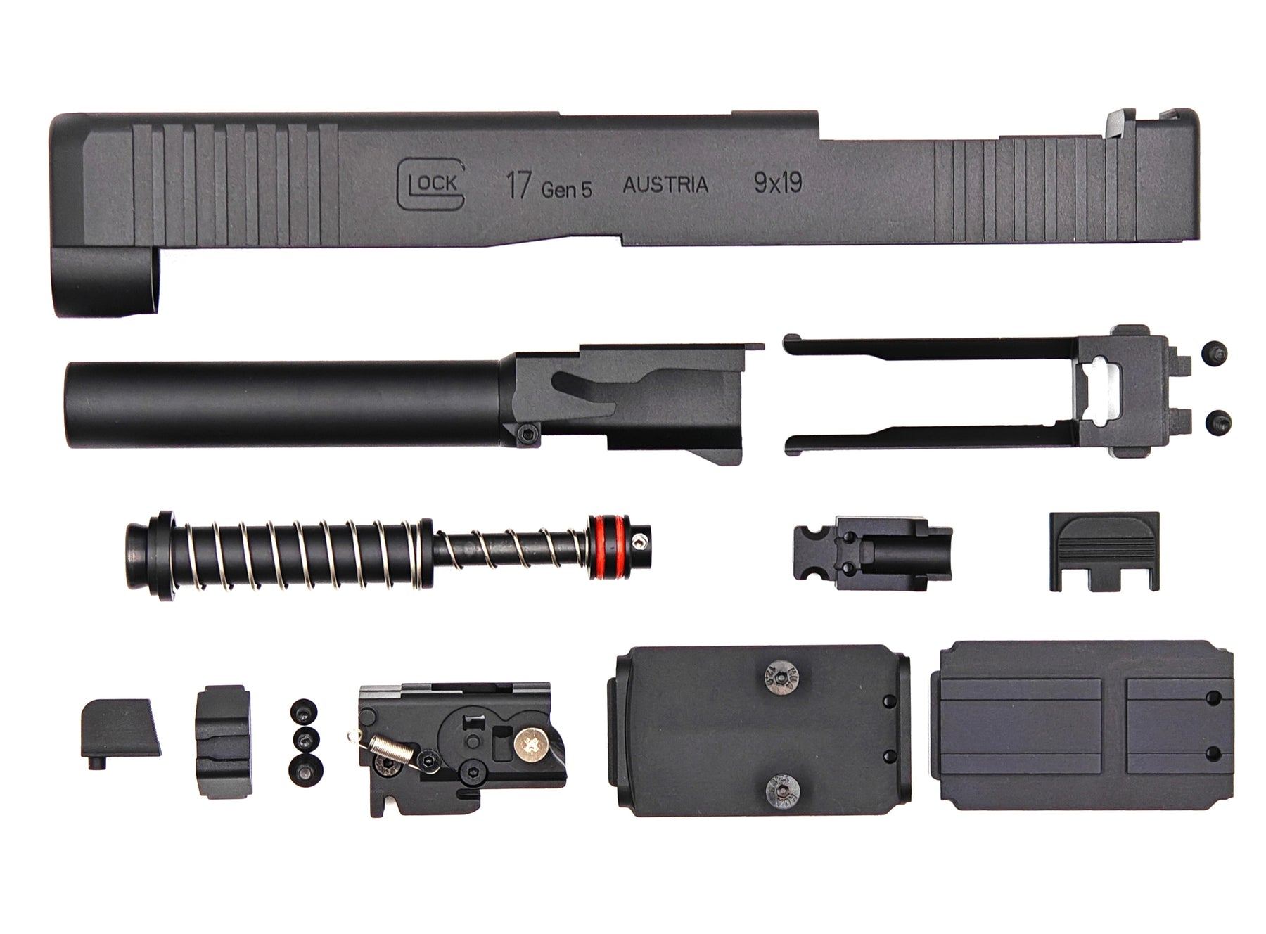 G17 MOS Aluminium Original Style Slide Set For Tokyo Marui G17 Gen.5 GBB Pistol