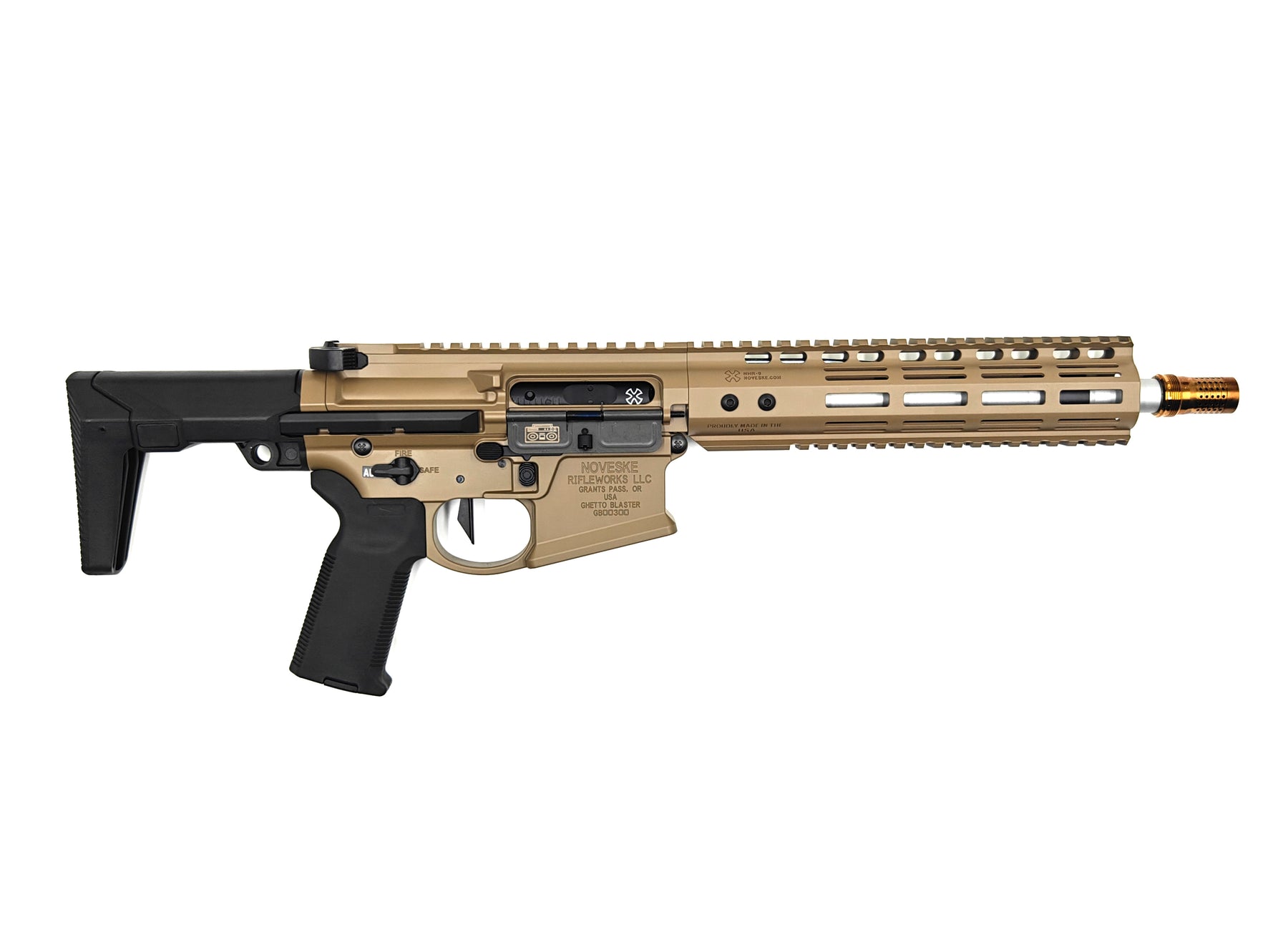 NOVESKE GHETTO BLASTER NHR-9 10.5" Gen.2 MWS GBB Rifle(Black,FDE,GB)By EMG (Evike Manufacturing Group)